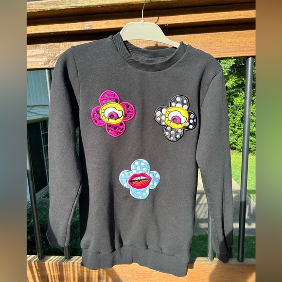 KATYA DOBRYAKOVA flower and eye Sweatshirt - Picture 2 of 7